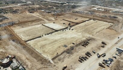 العدو الإسرائيلي ينشر مشاهد لأعمال إنشاء الرصيف البحري في قطاع غزة