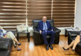 اجتماع في وزارة الزراعة ضم لحود ورئيسة الفرع السابع لكلية الزراعة الفائزة في انتخابات نقابة المهندسين