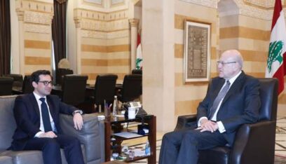 ميقاتي مستقبلًا سيجورنيه: نناشد فرنسا والدول الأوروبية دعم لبنان للتوصل إلى حل لأزمة النازحين السوريين
