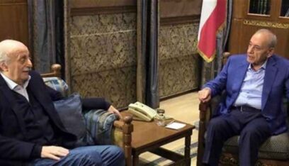 جنبلاط من عين التينة: نأمل الوصول الى تسوية لتنفيذ القرار 1701