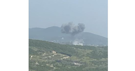 دبابة ميركافا استهدفت بلدة عيتا الشعب بقذيفة مباشرة وإستهداف البلدة بقذيفة هاون (المنار)