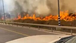 بالفيديو: اندلاع النيران بين كريات شمونة وبيت هيلل عقب سقوط 5 صواريخ