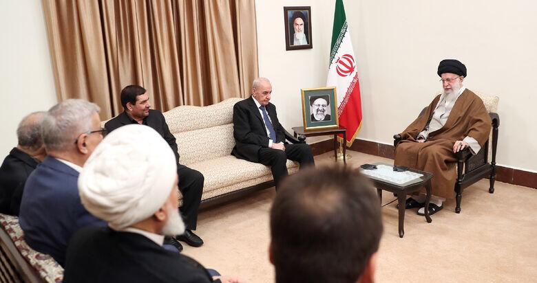 بري التقى الخامنئي وقدم التعازي باسم لبنان واللبنانيين إلى الرئيس الإيراني الموقت والتقى على هامش التعازي أمير قطر