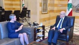لقاء بين ميقاتي وسفيرة الاتحاد الأوروبي لدى لبنان