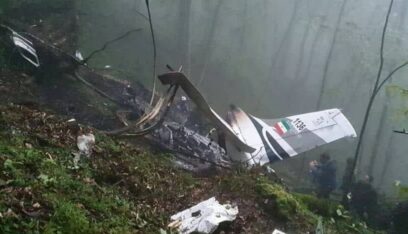 الصور الأولى لِحطام طائرة الرئيس الإيراني