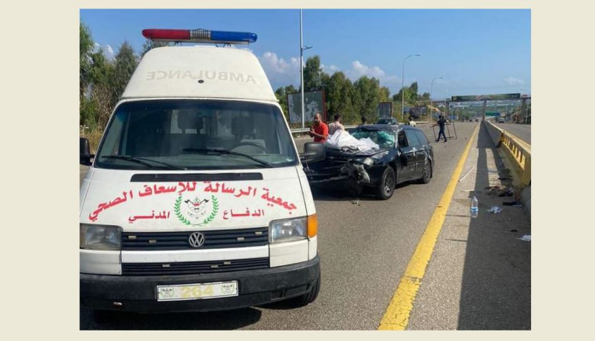 جريح في حادث سير على أوتوستراد صيدا – صور