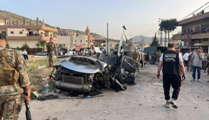 الدفاع المدني انتشل جثمان شهيد وجريحين إثر غارة جوية على سيارة في مجدل عنجر