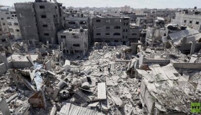 بالفيديو – جيش الاحتلال ينسف مبان سكنية في جباليا شمال قطاع غزة