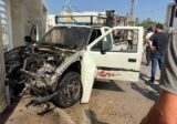 اصابة طفيفة لسائق الـ”بيك اب” المستهدف في حناويه