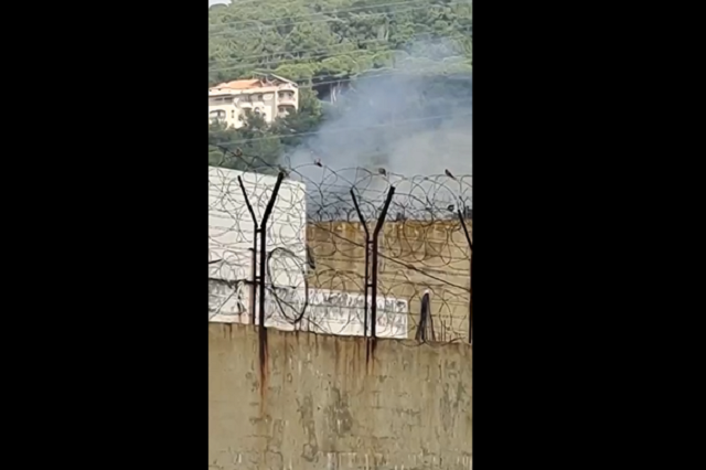 حريق في أحد مباني سجن رومية