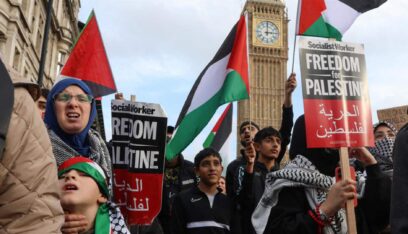 تظاهرة جديدة مؤيدة للفلسطينيين في لندن