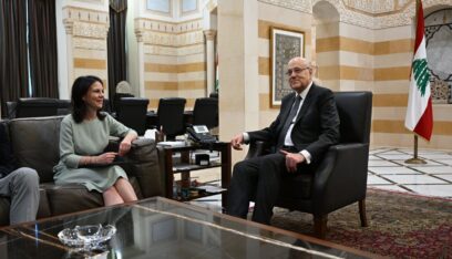 ميقاتي التقى وزيرة خارجية المانيا: المدخل الاساسي لعودة الهدوء الى جنوب لبنان يتمثل في وقف العدوان الاسرائيلي