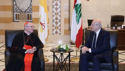 ميقاتي لبارولين: ثمة اولويات تجمعنا مع الكرسي الرسولي وتهدف الى حماية لبنان وشعبه