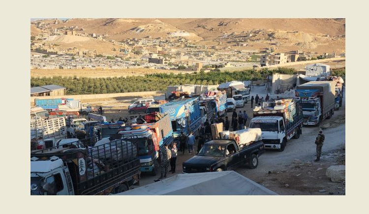 انطلاق الدفعة الثانية من الحملة الطوعية للنازحين السوريين من وادي حميد