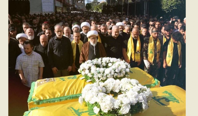 حزب الله شيّع الشهيدين محمد علي مريش وحسن السعيدي في الضاحية الجنوبية