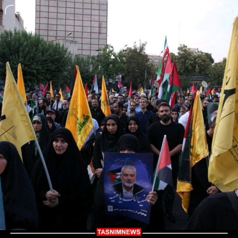 انطلاق مراسم تشييع الشهيد إسماعيل هنية في طهران