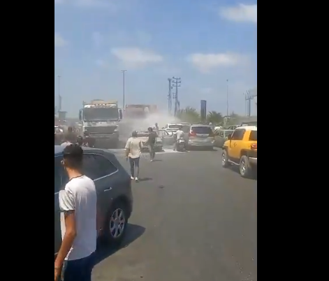 عدد من الجرحى جراء الغارة على دراجة عند مفترق العباسية