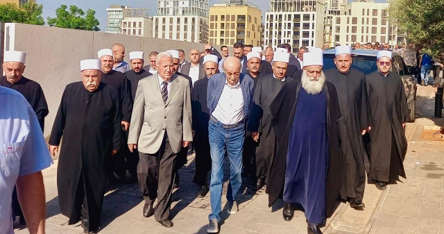 جنبلاط عزى وأبي المنى ورئيس التقدمي بهنية: طريق فلسطين رسمها كمال جنبلاط
