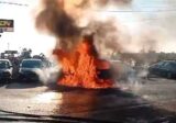 استهداف سيارة من قبل مسيرة على طريق بلدة تمنين العام