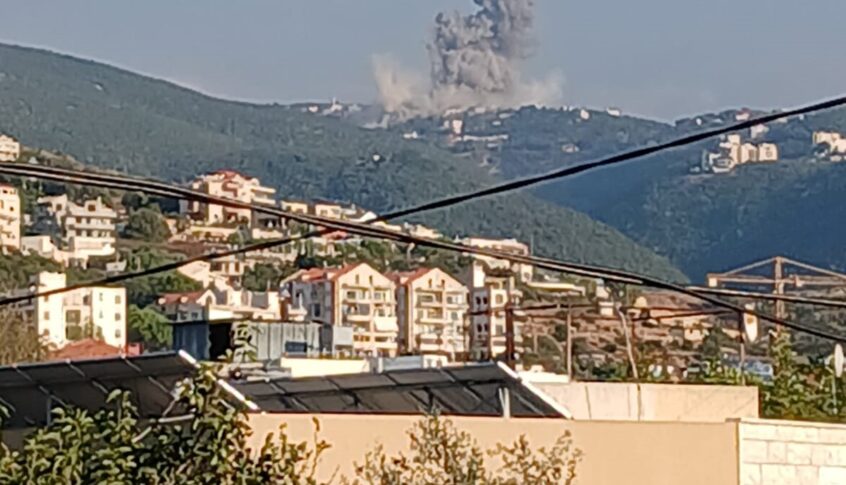 بالفيديو- الغارة على راس أسطا في جبيل