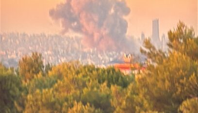 العدو الاسرائيلي يشن غارات عنيفة ومتتالية على الضاحية الجنوبية لبيروت(بالصور)
