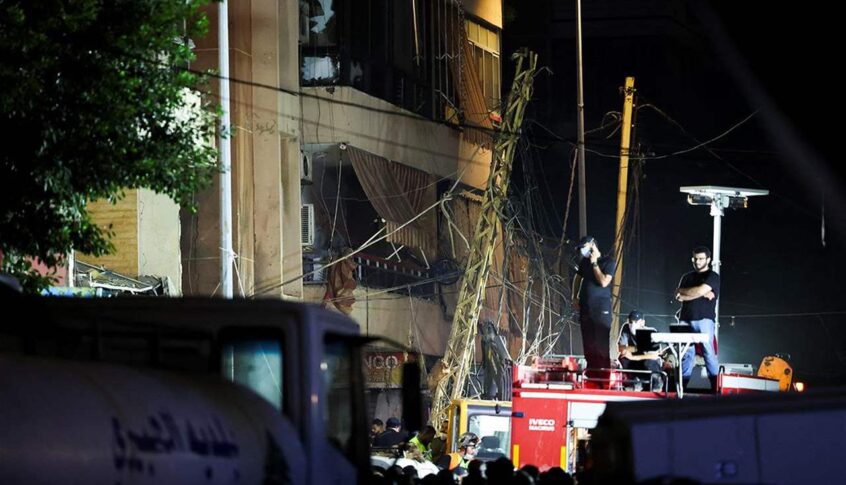الصليب الأحمر: انتشال جثة شهيد من أنقاض المبنى في حي القائم بالضاحية الجنوبية لبيروت (NBN)