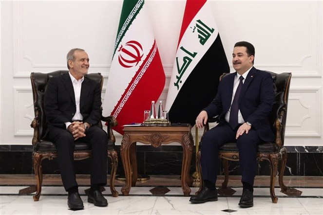 رئيس الوزراء العراقي بعد استقباله بزشكيان: لن نسمح بأي عدوان ينطلق من أراضينا ضد إيران