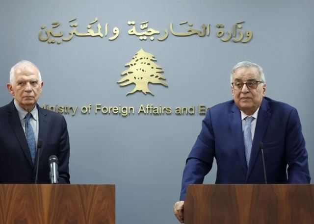 بوريل بمؤتمر صحافي مشترك مع بو حبيب: الشعب اللبناني يتطلع الى السلام والاستقرار بدلاً من الحرب