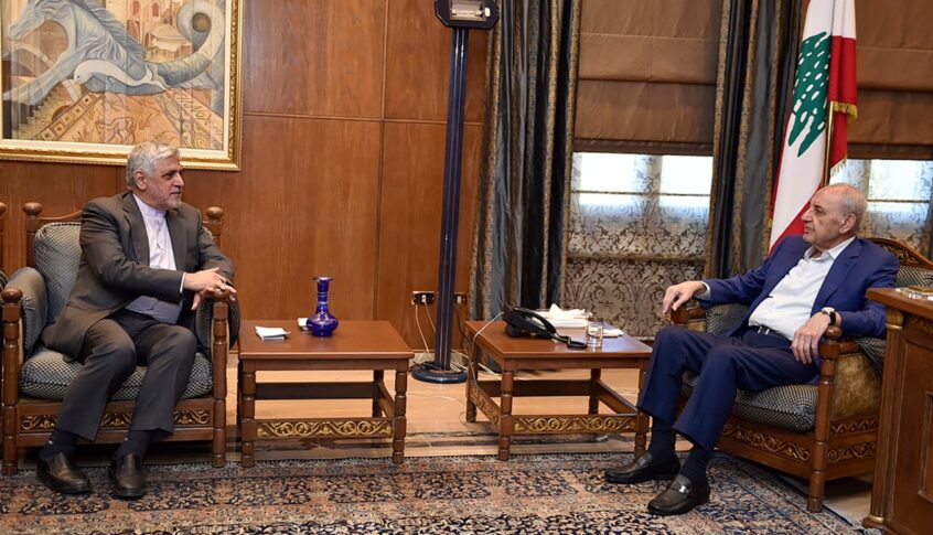 بري استقبل المندوب الخاص لوزير الخارجية الإيراني لشؤون الشرق الأوسط وغرب آسيا