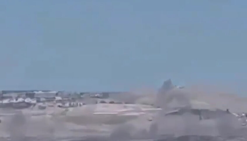 فيديو لسقوط عدد كبير من الصواريخ في مدينة صفد