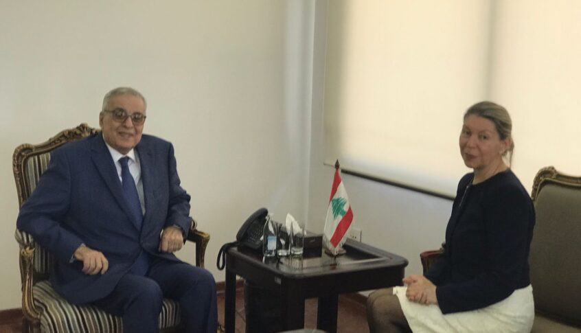 بو حبيب بحث مع المنسق المقيم للأمم المتحدة ومنسق الشؤون الإنسانية في لبنان عمران ريزا العواقب الخطيرة للهجمات الاسرائيلية على المدنيين