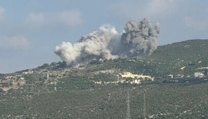 صور للغارة المعادية على بلدة ديربلا في البترون
