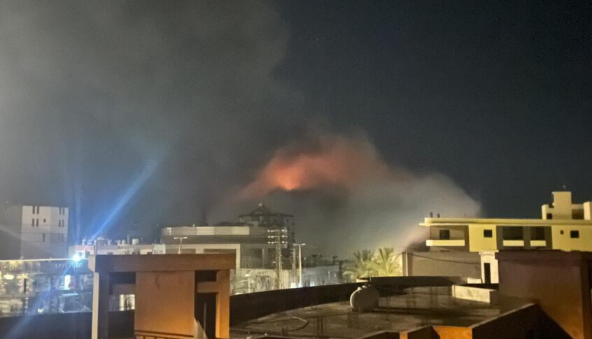 طيران العدو يقصف محيط مجمع قوى الأمن الداخلي في منطقة كفرجوز – النبطية