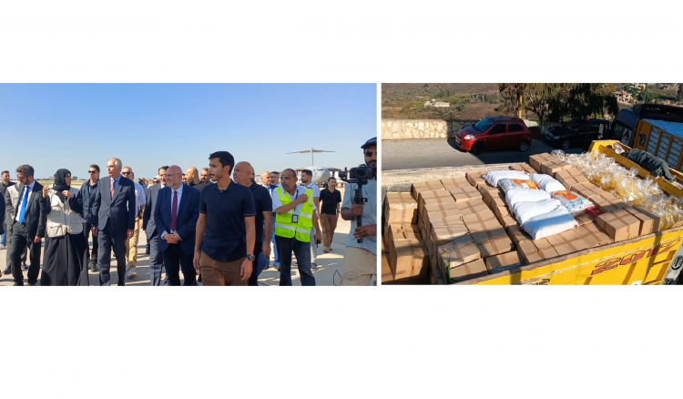 وزير الاقتصاد و التجارة يعلن وصول 90 طنا من المساعدات الإنسانية الخميس