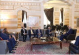 ميقاتي عرض مع البزري سبل مساعدة النازحين في صيدا ومع وفد اتحاد جمعيات الصليب الأحمر والهلال الأحمر تعزيز المهمات