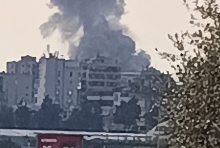 فيديو للحظة استهداف العدو لمنطقة حارة حريك