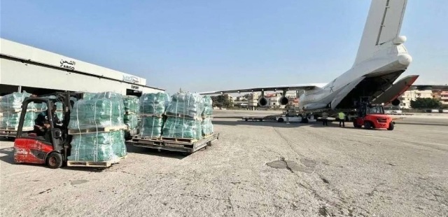 الطائرة الإغاثية السعودية الـ20 وصلت إلى لبنان