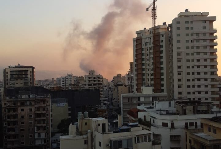 بالصور: العدو يستهدف منطقة الشياح – الغبيري في الضاحية الجنوبية