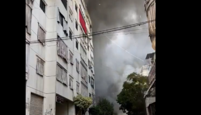 فيديو للحظة إستهداف العدوّ الإسرائيلي لمنطقة الشياح