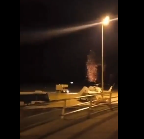بالفيديو: غارة معادية قرب المطار ليل أمس