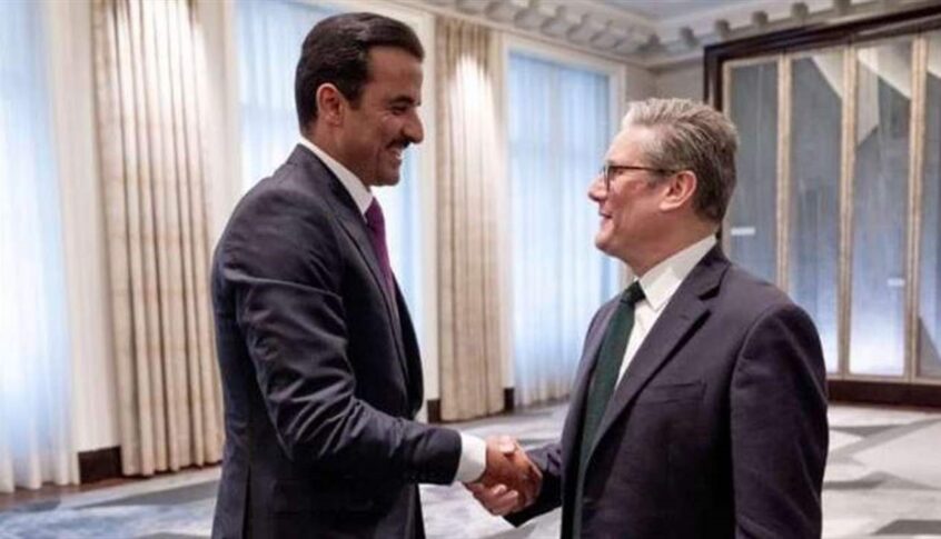رئيس الوزراء البريطاني وأمير قطر أكدا الحاجة لتعاون الشركاء لضمان الاستقرار الإقليمي