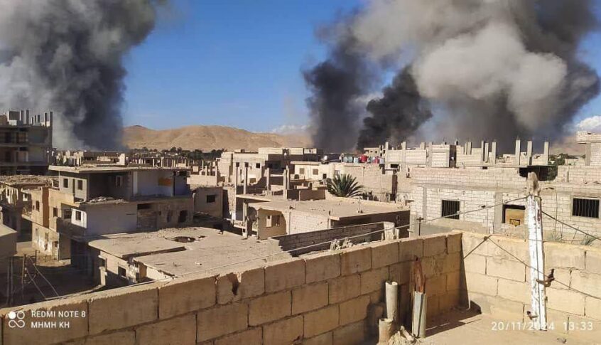 صورة جديدة للعدوان الاسرائيلي على تدمر السورية