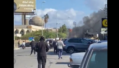 فيديو للسيارة المستهدفة على طريق البص – في مدينة صور