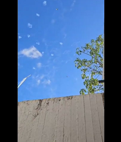 فيديو لسماء “نهاريا” الآن بعد رشقة صاروخية من لبنان