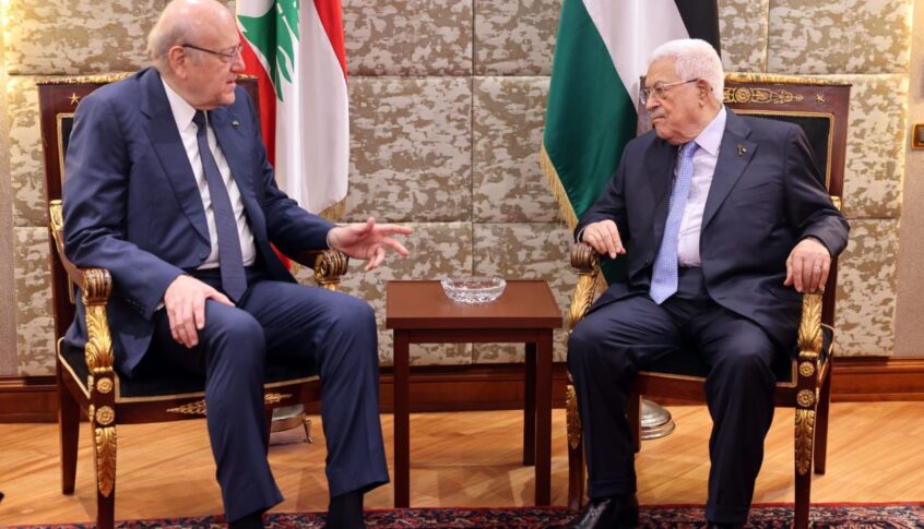 ميقاتي يلتقي الرئيس الفلسطيني و تأكيد على أهمية حصول دولة فلسطين على عضويتها الكاملة في الأمم المتحدة