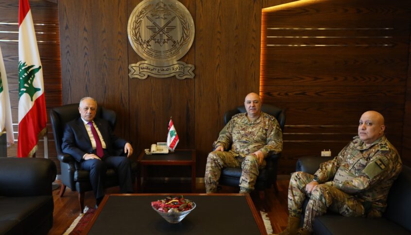 وزير الدفاع بحث مع قائد الجيش ورئيس الأركان في الأوضاع الأمنية وانتشار الجيش في الجنوب