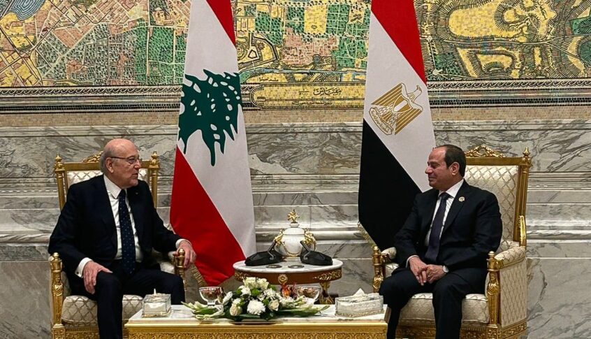 السيسي استقبل ميقاتي في القاهرة
