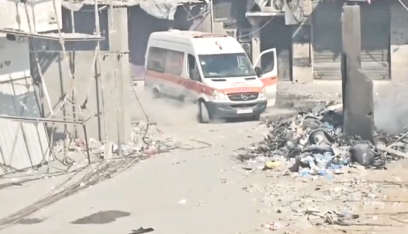 غزة: الاحتلال يستهدف مركبة إسعاف أمام مستشفى كمال عدوان
