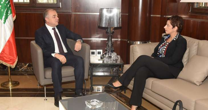 بو صعب بحث في خروق وقف اطلاق النار والهجرة غير الشرعية مع سفيري البرازيل وقبرص