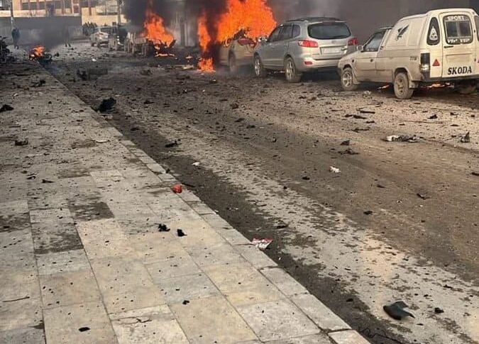 انفجار قوي في مدينة منبج بريف حلب الشرقي يشتبه بأنه ناتج عن سيارة مفخخة